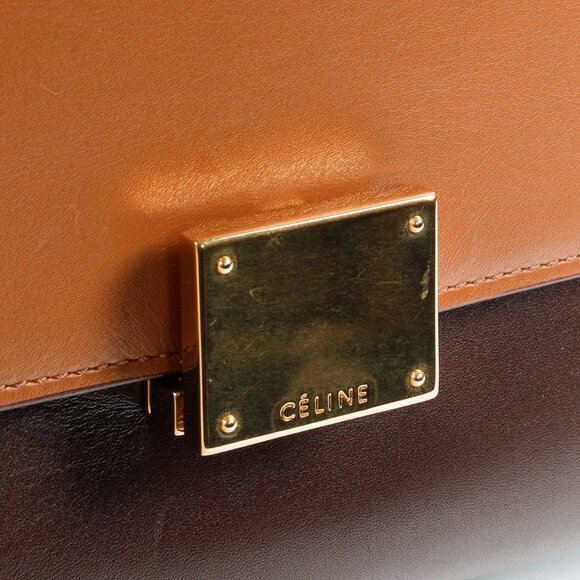 Celine Tri-Color Tan Trapeze Bag - Picture 11 of 14